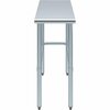 Amgood 30 in. x 15 in. Open Base Stainless Steel Metal Table WT-3015-RCB-Z